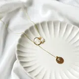 Alayna Pearl Coin Necklace